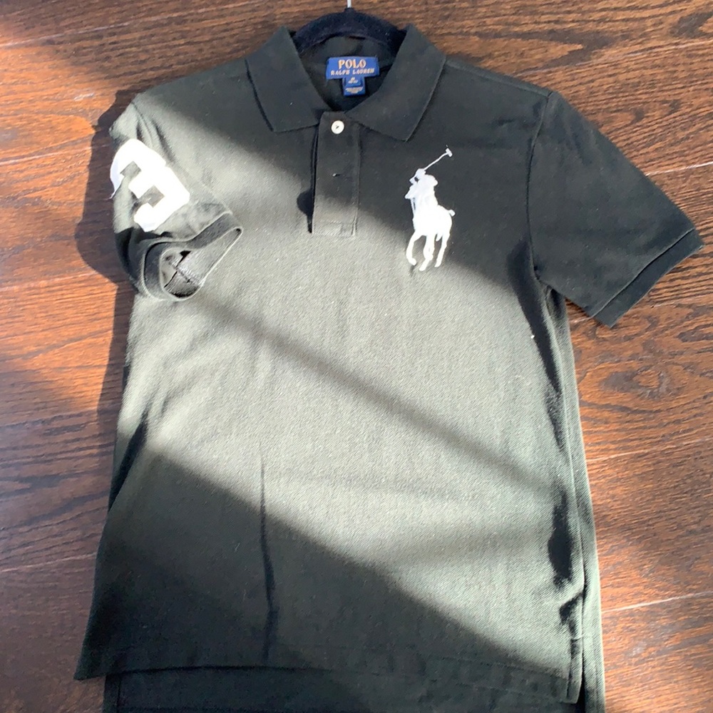 Polo Ralph Lauren boys medium 10-12 black polo